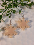 Handpoured Resin Christmas Snowflake Earrings