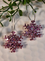 Handpoured Resin Christmas Snowflake Earrings