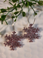 Handpoured Resin Christmas Snowflake Earrings