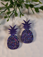 Handpoured Resin Pineapple Statement Earrings