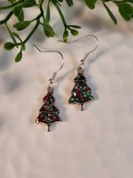 Handpoured Resin Christmas Tree Earrings