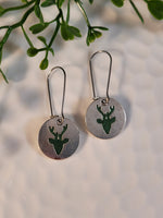 Handpoured Resin Reindeer Earrings