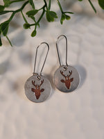 Handpoured Resin Reindeer Earrings