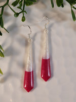 Handpoured Resin Christmas Glitter Dangle Earrings