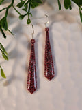 Handpoured Resin Christmas Glitter Dangle Earrings