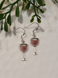 Handpoured Resin Wine Glass Earrings