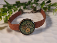 Handpoured Resin Steampunk Suede Leather Bracelets