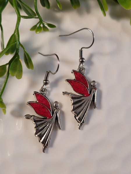 Handpoured Resin Angel Wings Earrings