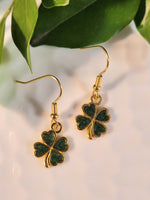 Handpoured Resin Four Leaf Clover Earrings