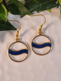 Handpoured Resin Circle Wave Earrings