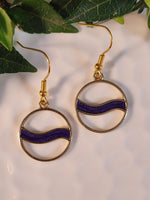 Handpoured Resin Circle Wave Earrings