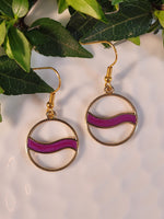 Handpoured Resin Circle Wave Earrings