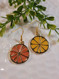 Handpoured Resin Citrus Slice Earrings