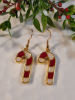 Handpoured Resin Candy Cane Earrings