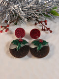 Handpoured Resin Plum Pudding Earrings