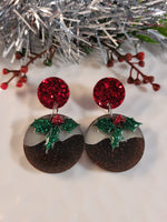 Handpoured Resin Plum Pudding Earrings