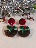 Handpoured Resin Plum Pudding Earrings