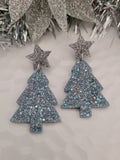 Handpoured Resin Christmas Tree Statement Earrings