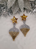 Handpoured Resin Christmas Bauble Earrings