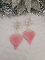 Handpoured Resin Christmas Bauble Earrings