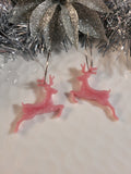 Handpoured Resin Christmas Reindeer Earrings