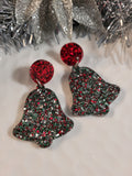 Handpoured Resin Christmas Bell Earrings