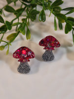 Handpoured Resin Mushroom Stud Earrings