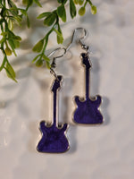 Handpoured Resin Guitar Earrings