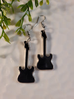 Handpoured Resin Guitar Earrings