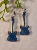 Handpoured Resin Guitar Earrings