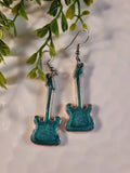 Handpoured Resin Guitar Earrings