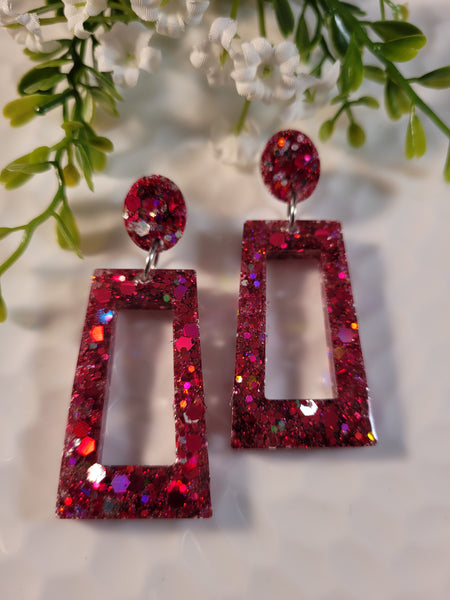 Handpoured Resin Statement Earrings