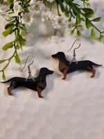 Handpoured Resin Dachshund Earrings