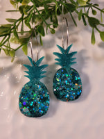 Handpoured Resin Pineapple Statement Earrings