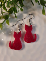 Handpoured Resin Cat Earrings