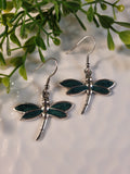 Handpoured Resin Dragonfly Earrings