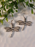 Handpoured Resin Dragonfly Earrings