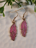 Handpoured Resin Feather Earrings