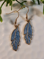 Handpoured Resin Feather Earrings