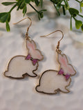 Handpoured Resin Bunny Earrings