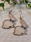 Handpoured Resin Bunny Earrings