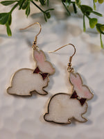 Handpoured Resin Bunny Earrings