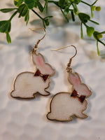 Handpoured Resin Bunny Earrings