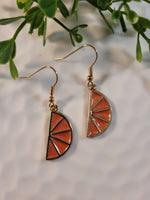 Handpoured Resin Citrus Wedge Earrings