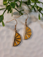 Handpoured Resin Citrus Wedge Earrings