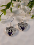 Handpoured Resin Best Friend Paw Print Earrings