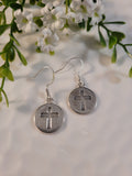 Handpoured Resin Cross Circle Earrings