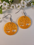 Handpoured Resin Tree of Life Earrings