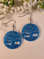 Handpoured Resin Tree of Life Earrings