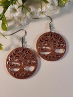 Handpoured Resin Tree of Life Earrings